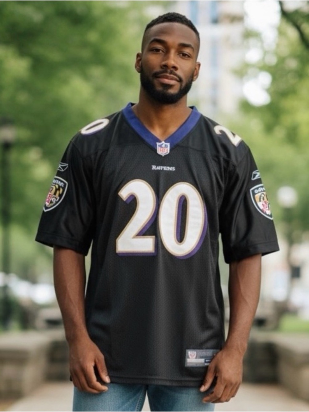Authentic Reebok Ravens #20 Reed Jersey NWT